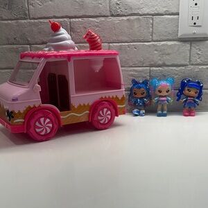 Pink Ice Cream Van with Dolls
